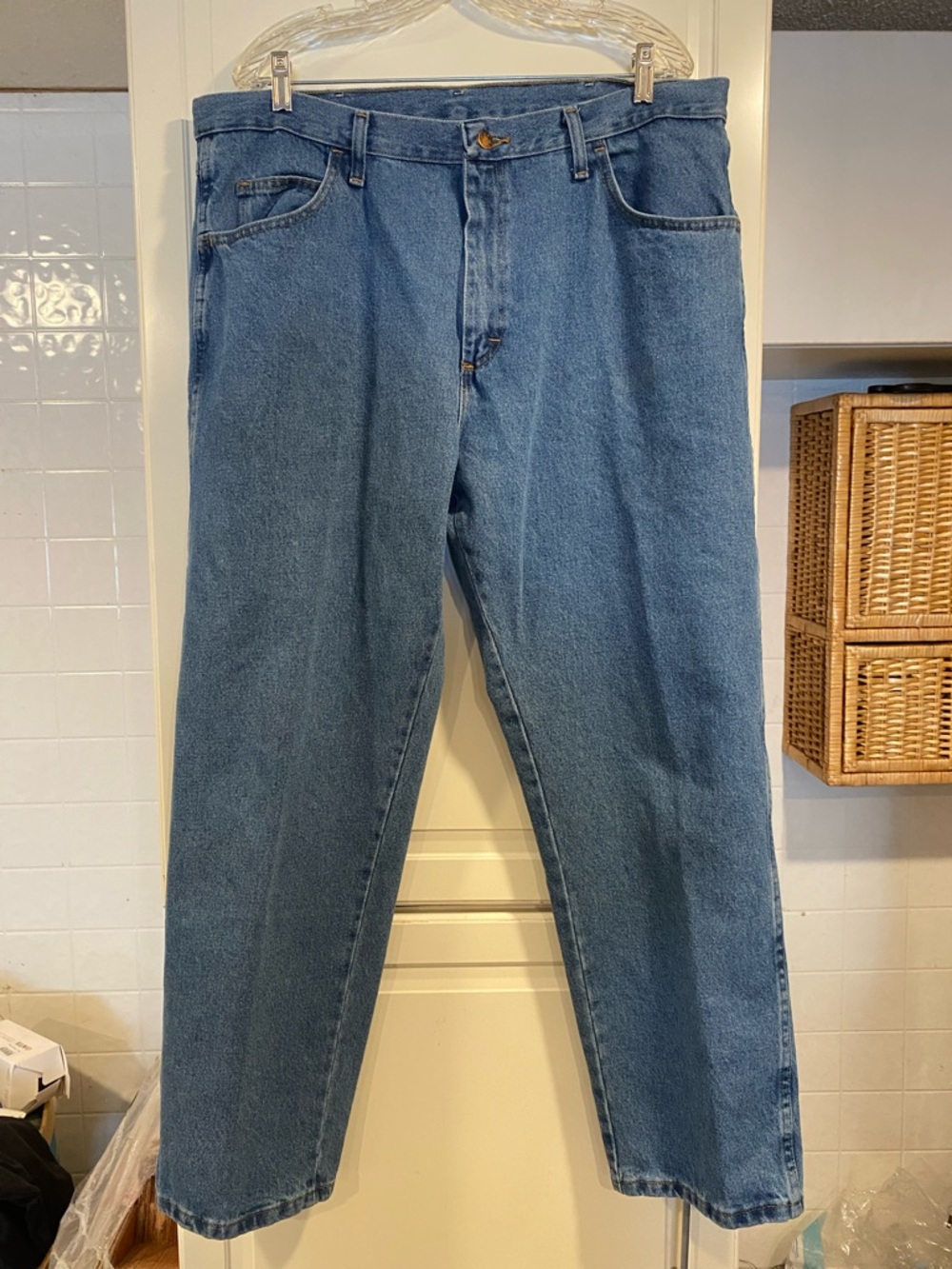 Rustler Classic Men's Blue Denim Jeans size 38x30 4:18 lot of 2